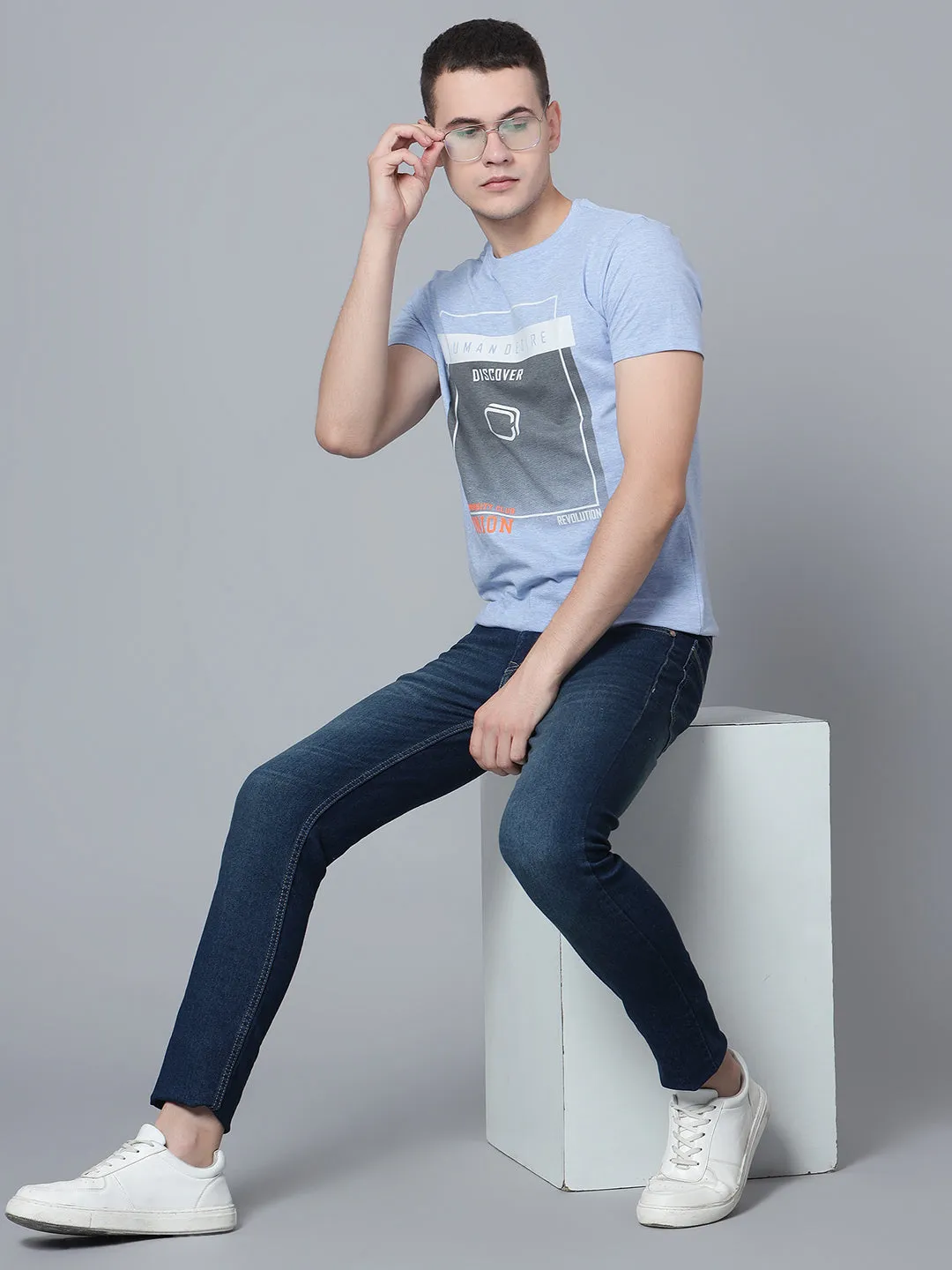 Men Sky Mélange T-Shirt