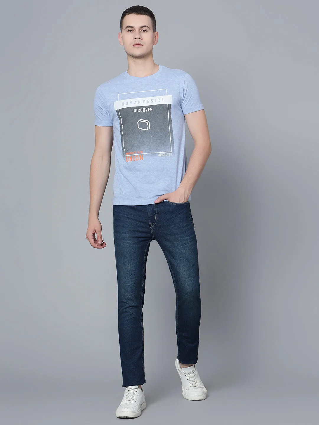 Men Sky Mélange T-Shirt