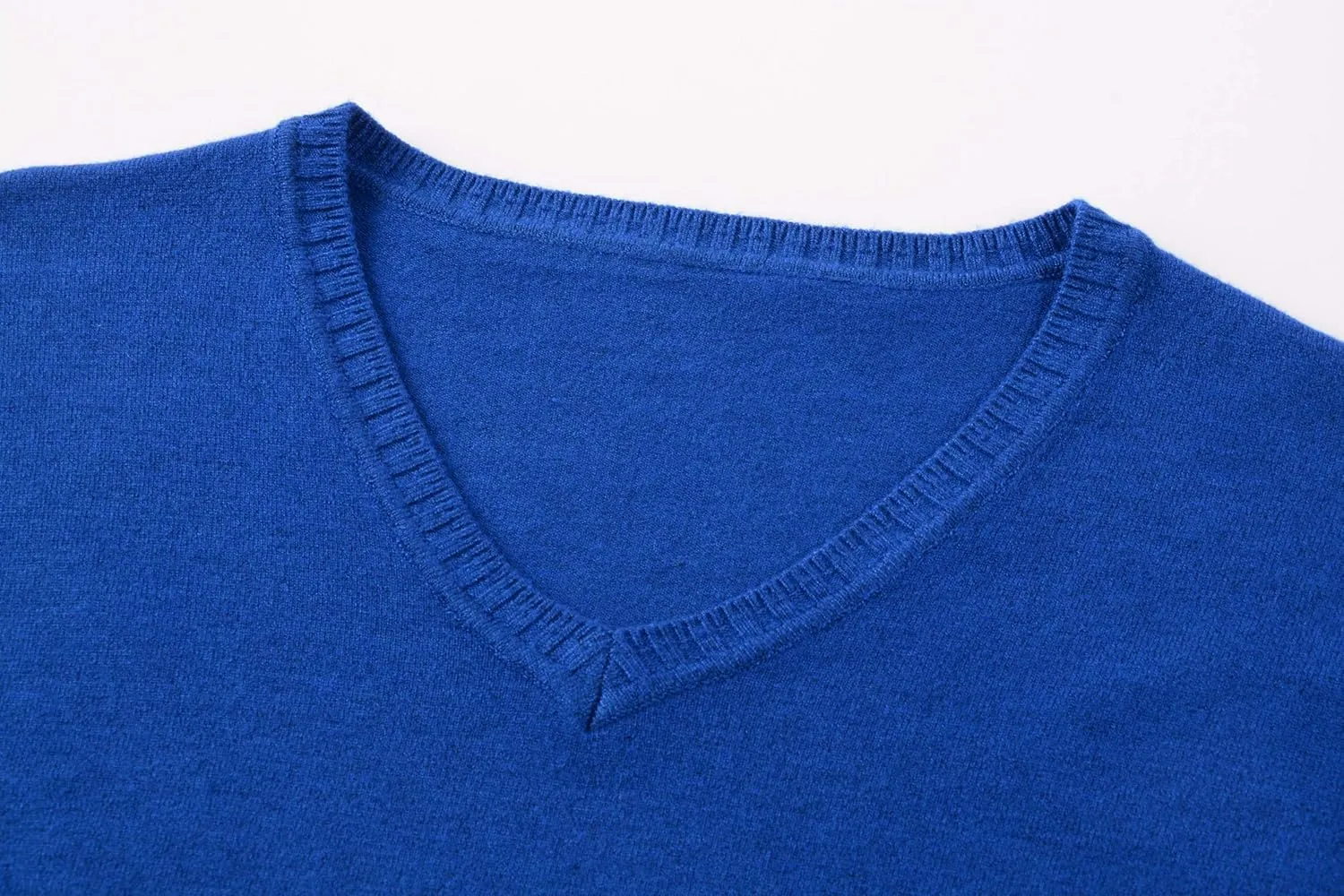 Mens Casual Basic Designed V-Neck Pullover Sweater
