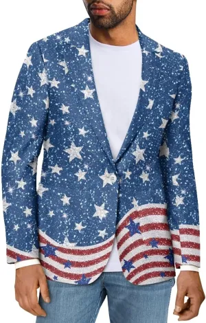 Men's Casual Lapel Blazer Muticolor One Button Suit Regular Fit Sports Coats Jackets for Prom,Party,Dinner