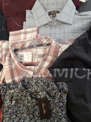 Men's Clothing Wholesale Lot Michael Kors, Levi's, Dylan Gray, Weatherproof Vintage, Tasso Elba, American Apparel, INC, Alfani and more, 25 Units, Shelf Pulls, MSRP $2,034.50