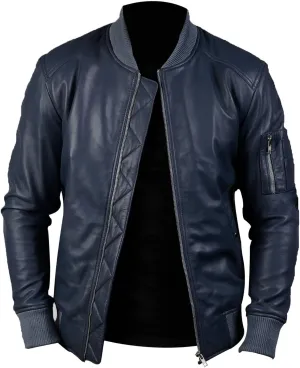Mens Genuine Lambskin Leather Biker Jacket Vintage Cafe Racer Real Motorcycle Jackets