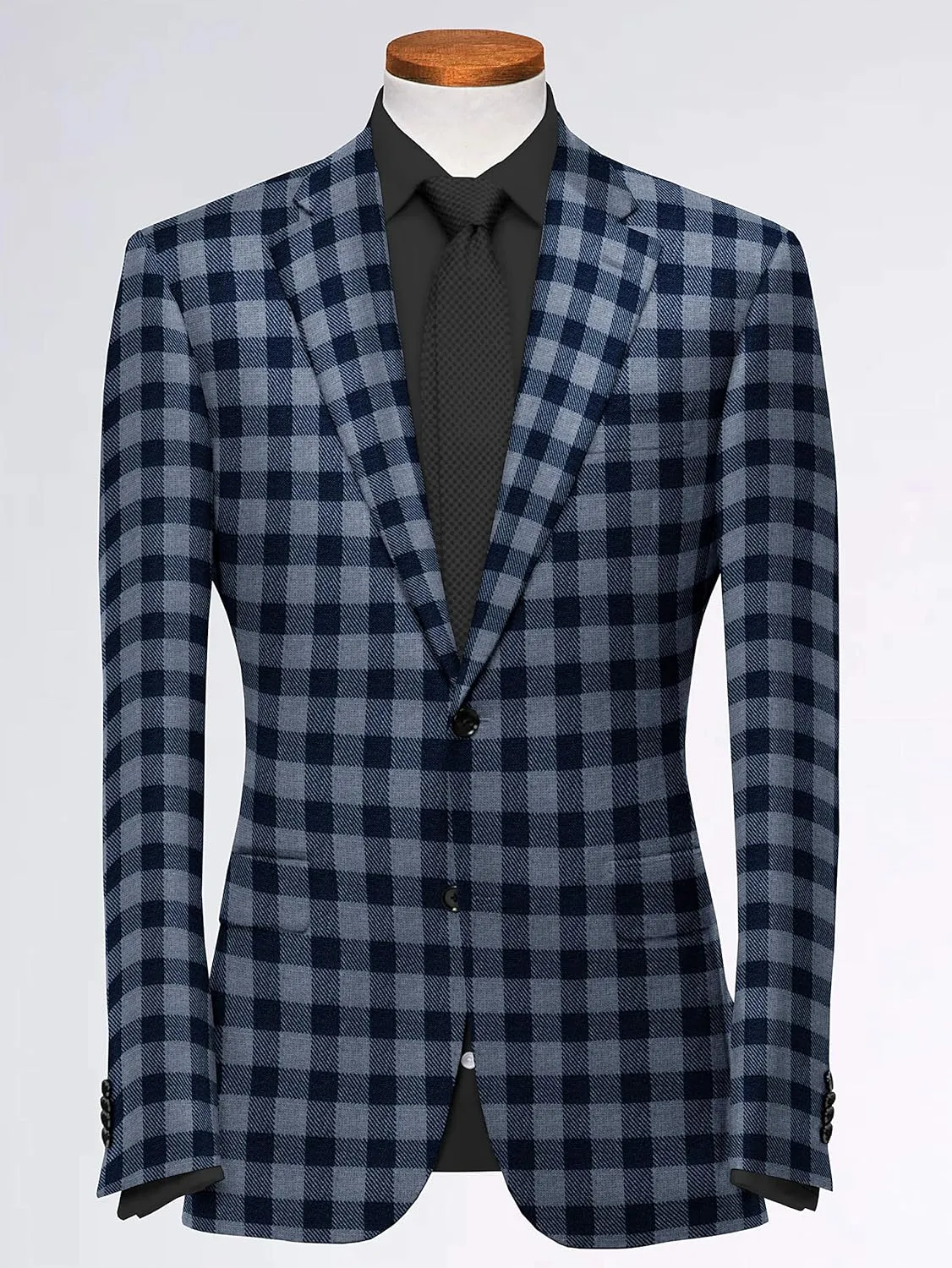 Men's Plaid Blazer 2 Button Lightweight Regular Fit Checked Plaid Suit Sport Coat Jacket Casual Daily Dress Jacket Sport Coat