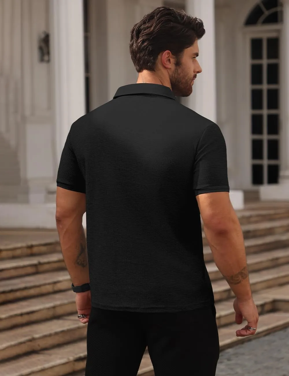 Men's Short Sleeve Breathable Quick-Dry Golf Polo Shirt - Stylish and Casual