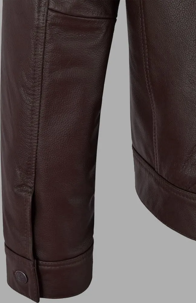 Mens Trucker Leather Jacket Vintage Genuine Lambskin Leather Jacket Men Shirt Style Man Leather Jacket