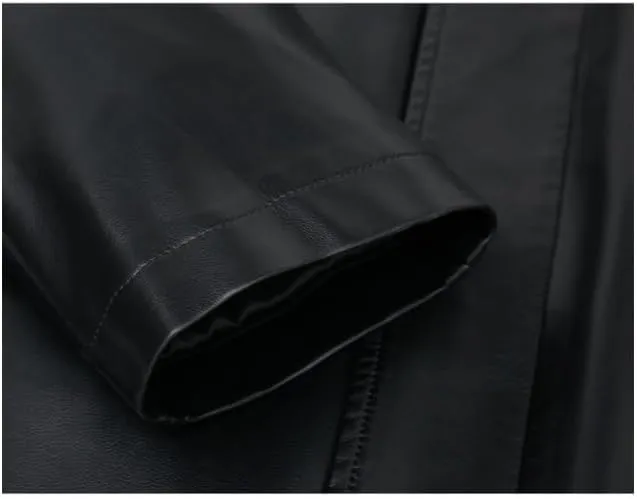 Men's Winter Genuine Leather Jacket, 90% White Duck Down Puffer Coat, Thickened Sheepskin Down Jacket