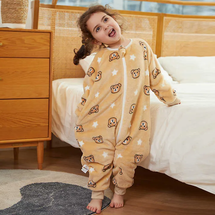 Michley Flannel Baby Girls Clothes Boys-بيجامات للأولاد