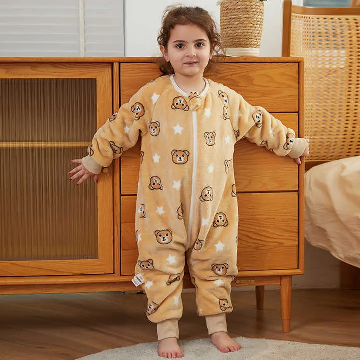 Michley Flannel Baby Girls Clothes Boys-بيجامات للأولاد