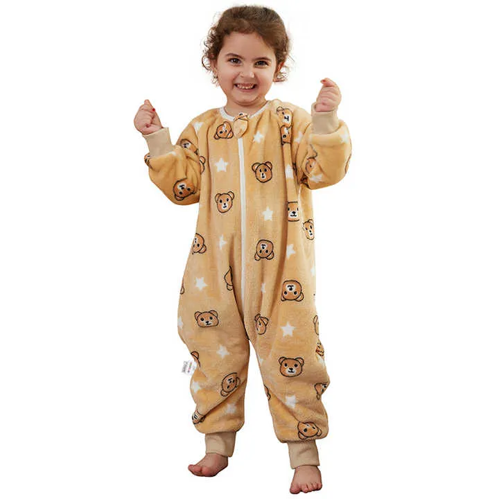 Michley Flannel Baby Girls Clothes Boys-بيجامات للأولاد