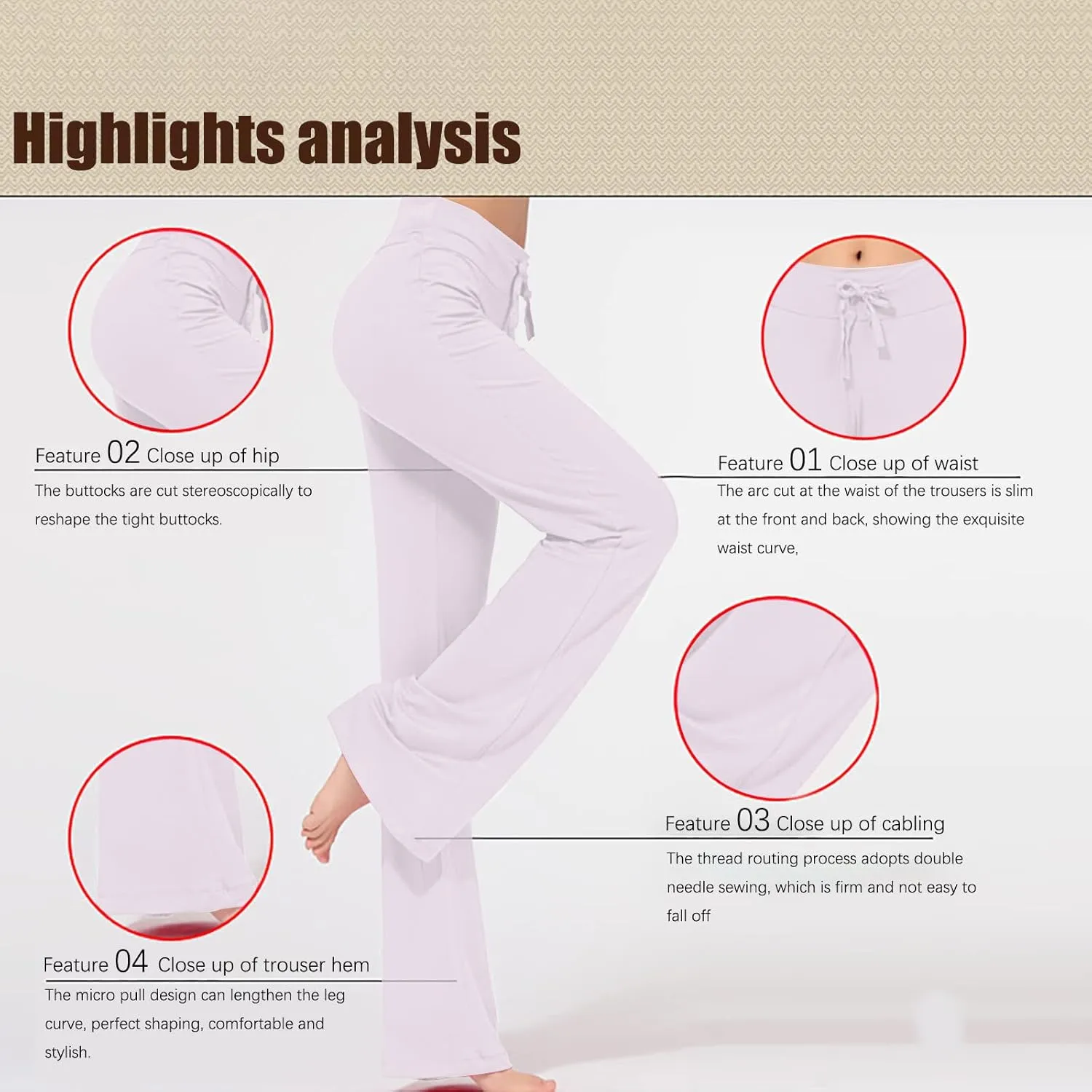 Modal Wide Leg Pants for Women Loose Fit Bootleg High Waisted Lounge Pants Casual Yoga Pilates Meditation Trousers