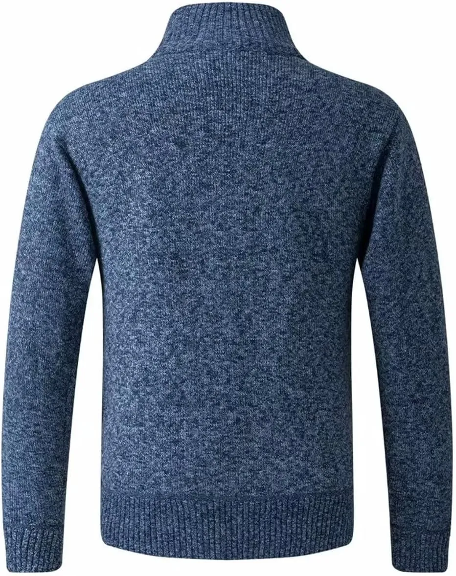 Msmsse Men's Cardigan Sweaters Full Zip Knitted Sweater for Men