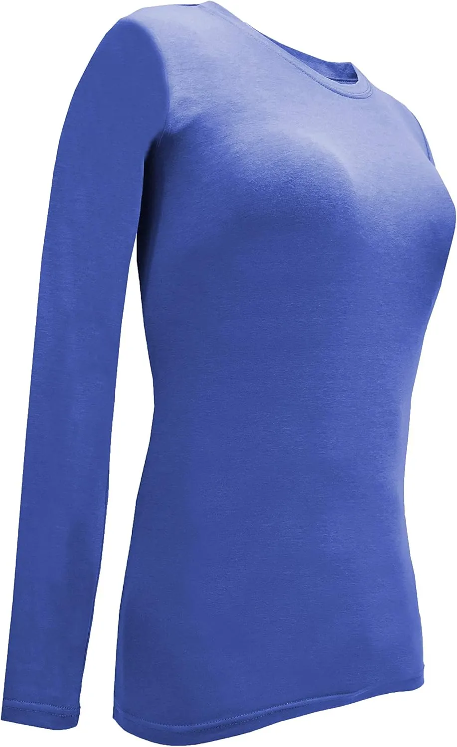 Natural Uniforms Women's Under Scrub Tee Crew Neck Long Sleeve T-Shirt-5-Pack