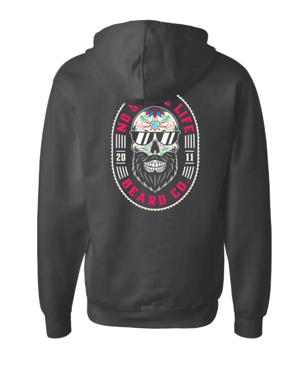 No Shave Life's Sugar Skull Black Hoodie Sweatshirt