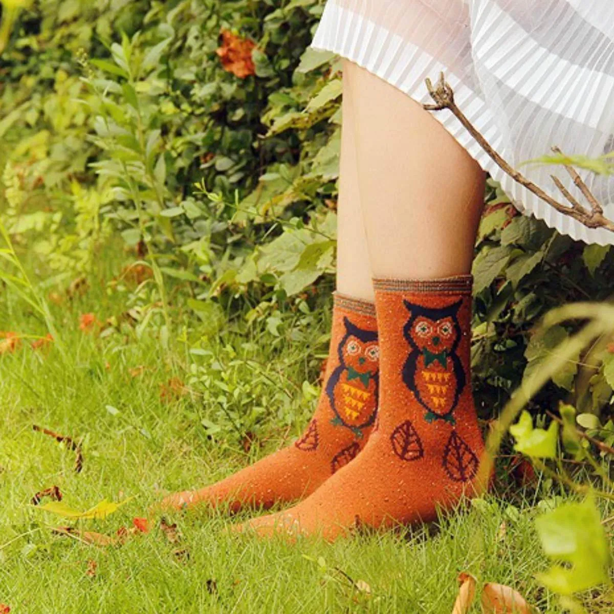 OWL LIGHTWEIGHT WOOL BLEND SOCKS
