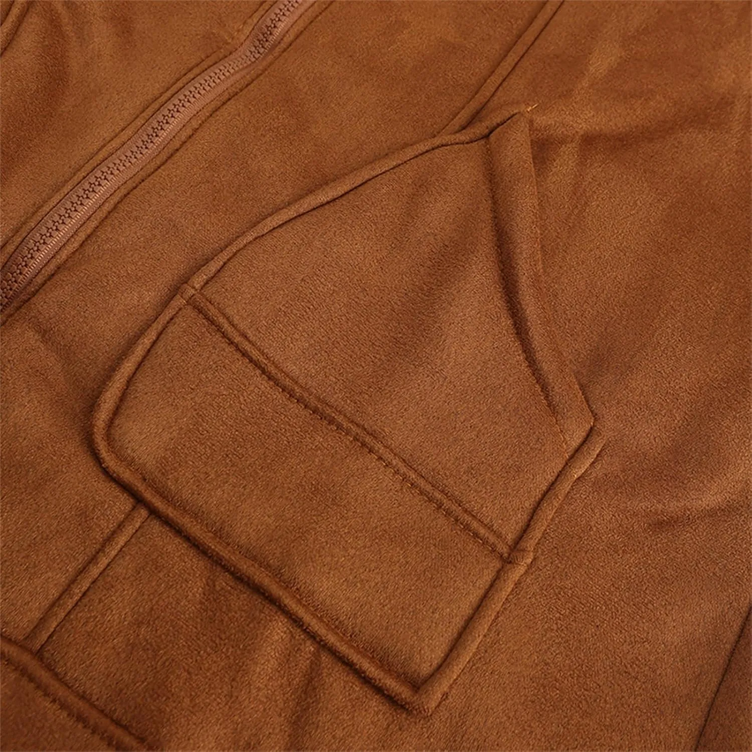 Owl's-Yard Men's Fleece Jacket Winter Turn Down Fur Collar Thick Thermal Coat Windbreaker Leather Motorcycle Bomber Jacket