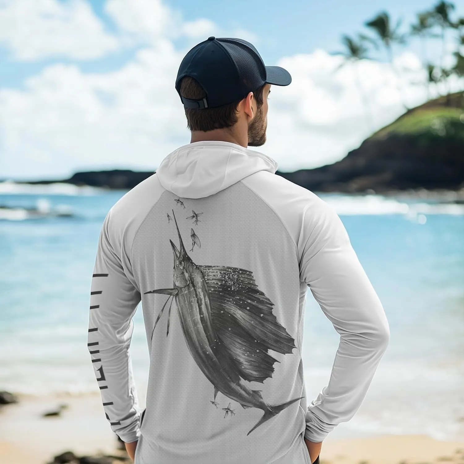 Palmyth Fishing Hoodie for Men UPF 50  Sun Protection Long Sleeve UV Shirts Breathable Quick-Dry