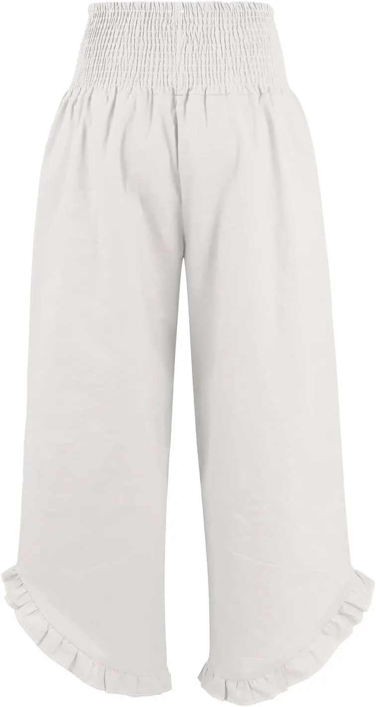 Pants for Women, Straight Leg Pants Wide High Waisted Summer Casual Baggy