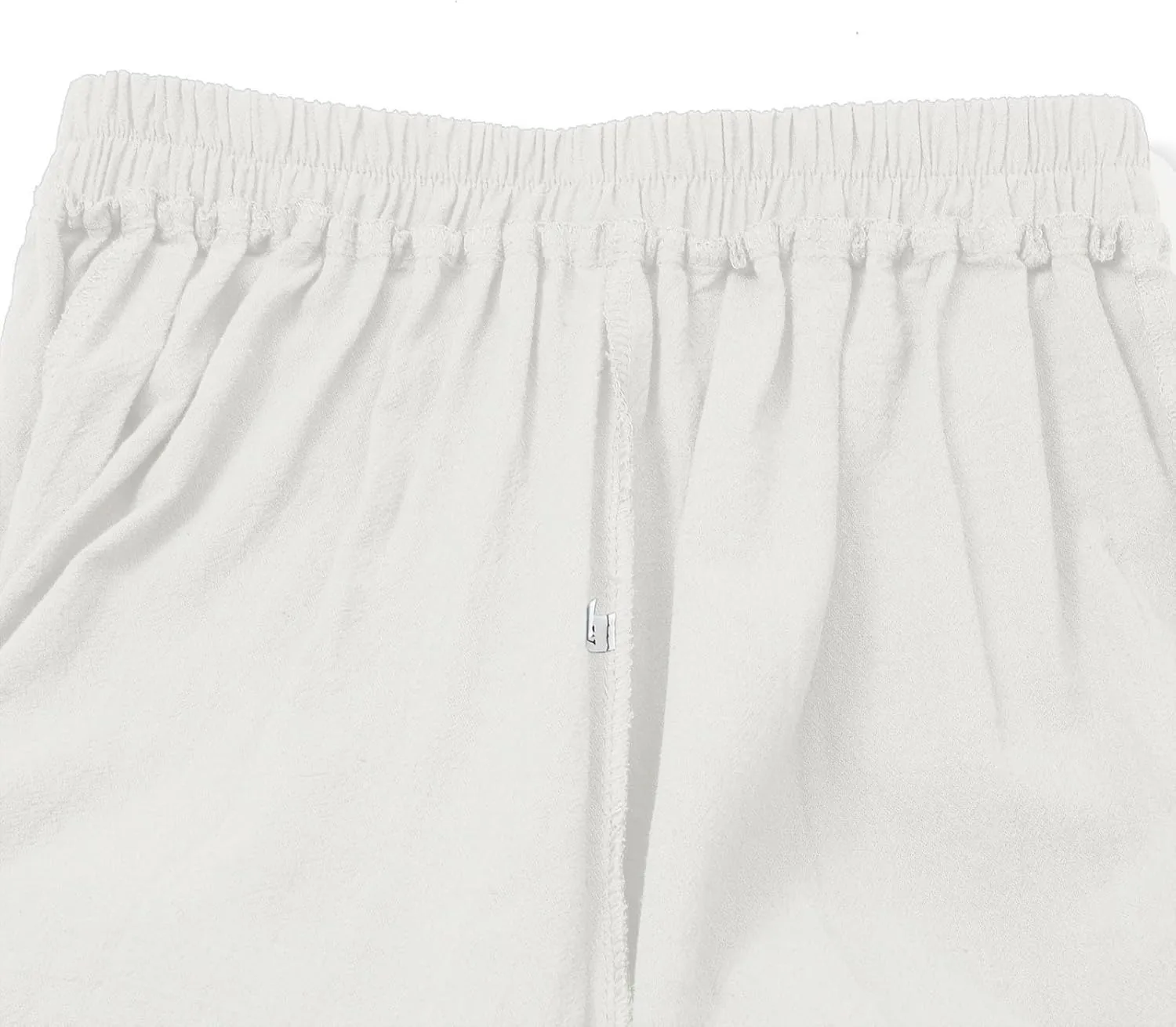 Petite Linen Pants for Women Summer Palazzo Wide Leg Linen Pant Loose Flowy Trousers