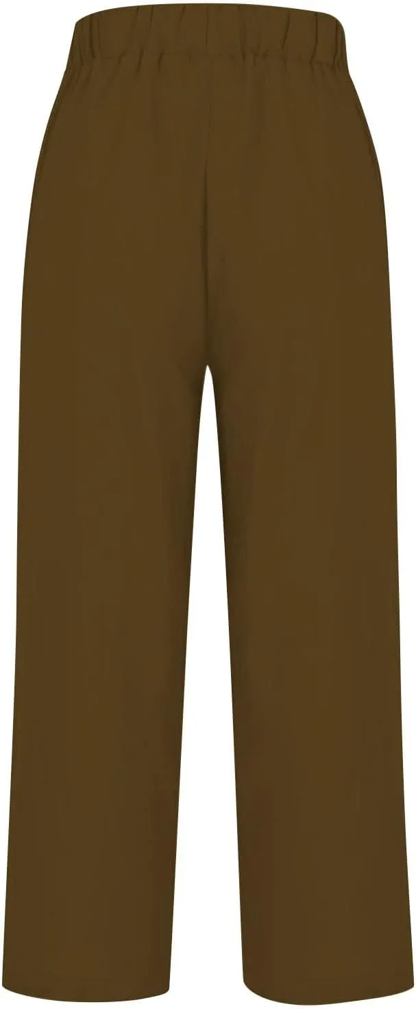 Plus Size Linen Pants Spring Curvy Pants for Women Casual Womens Lightweight Pants for Summer