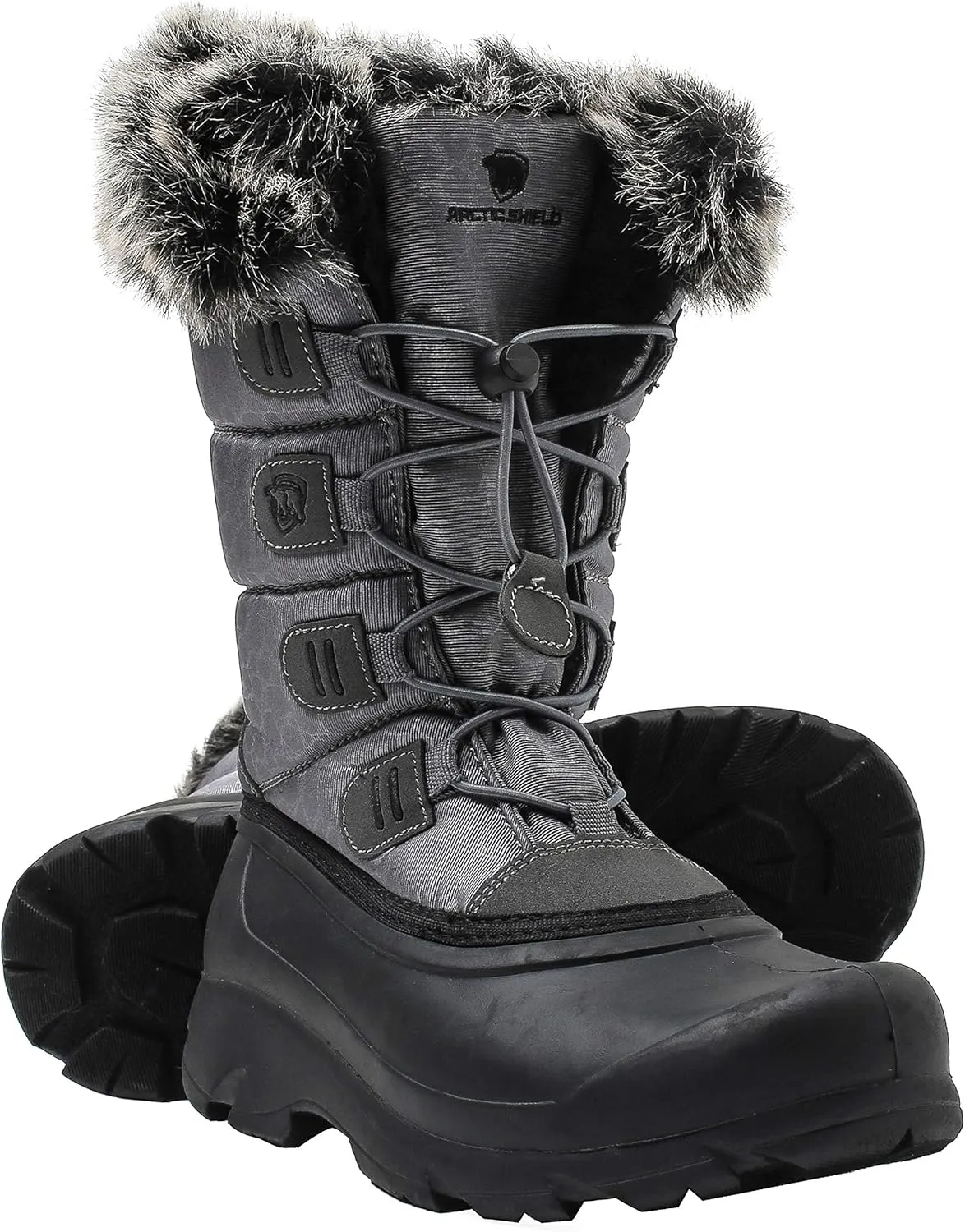 Polar Fur Accented Womens Winter Boots for Women with Heat Retain Technology - Warm Waterproof Insulated Snow Boots Rated to -20 F