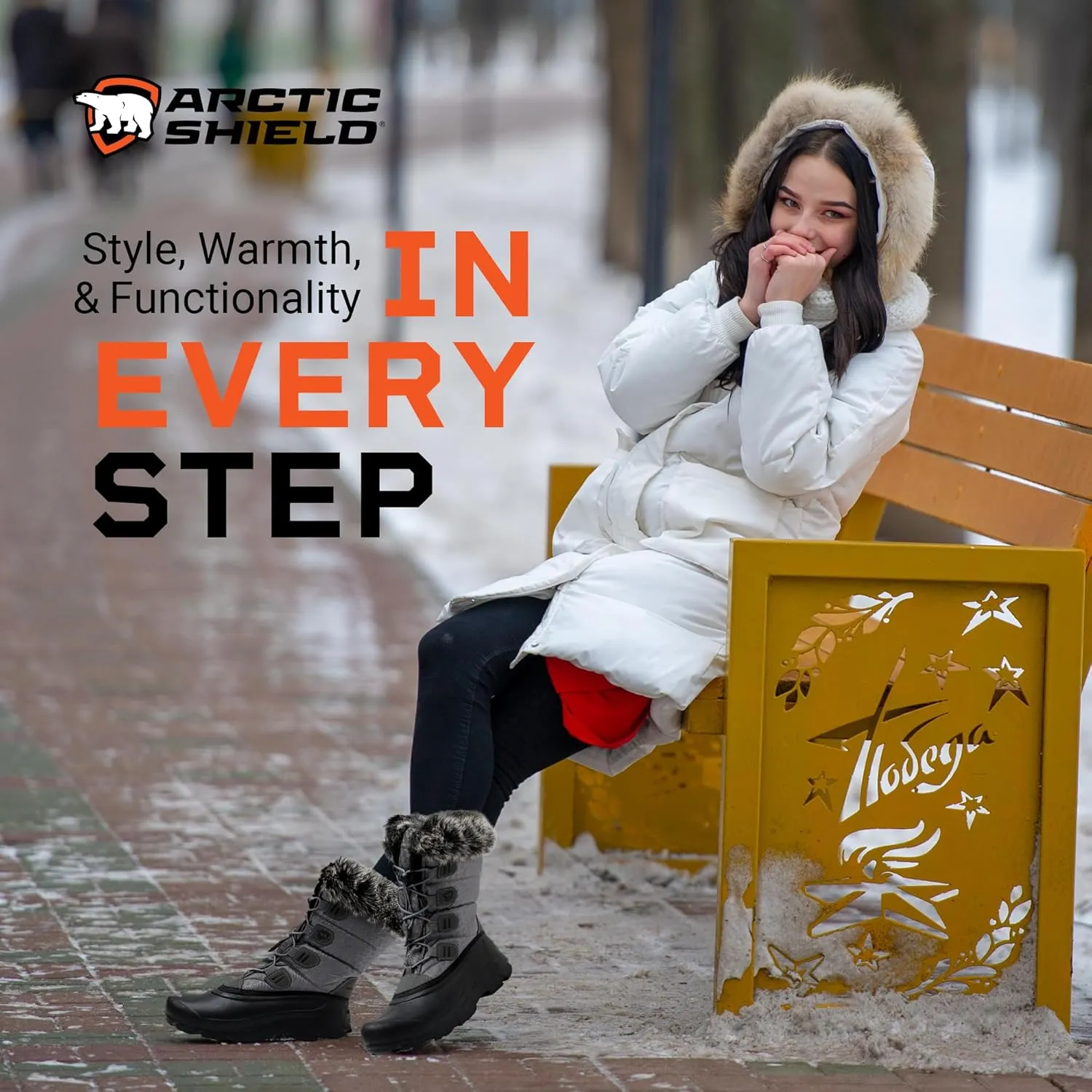 Polar Fur Accented Womens Winter Boots for Women with Heat Retain Technology - Warm Waterproof Insulated Snow Boots Rated to -20 F