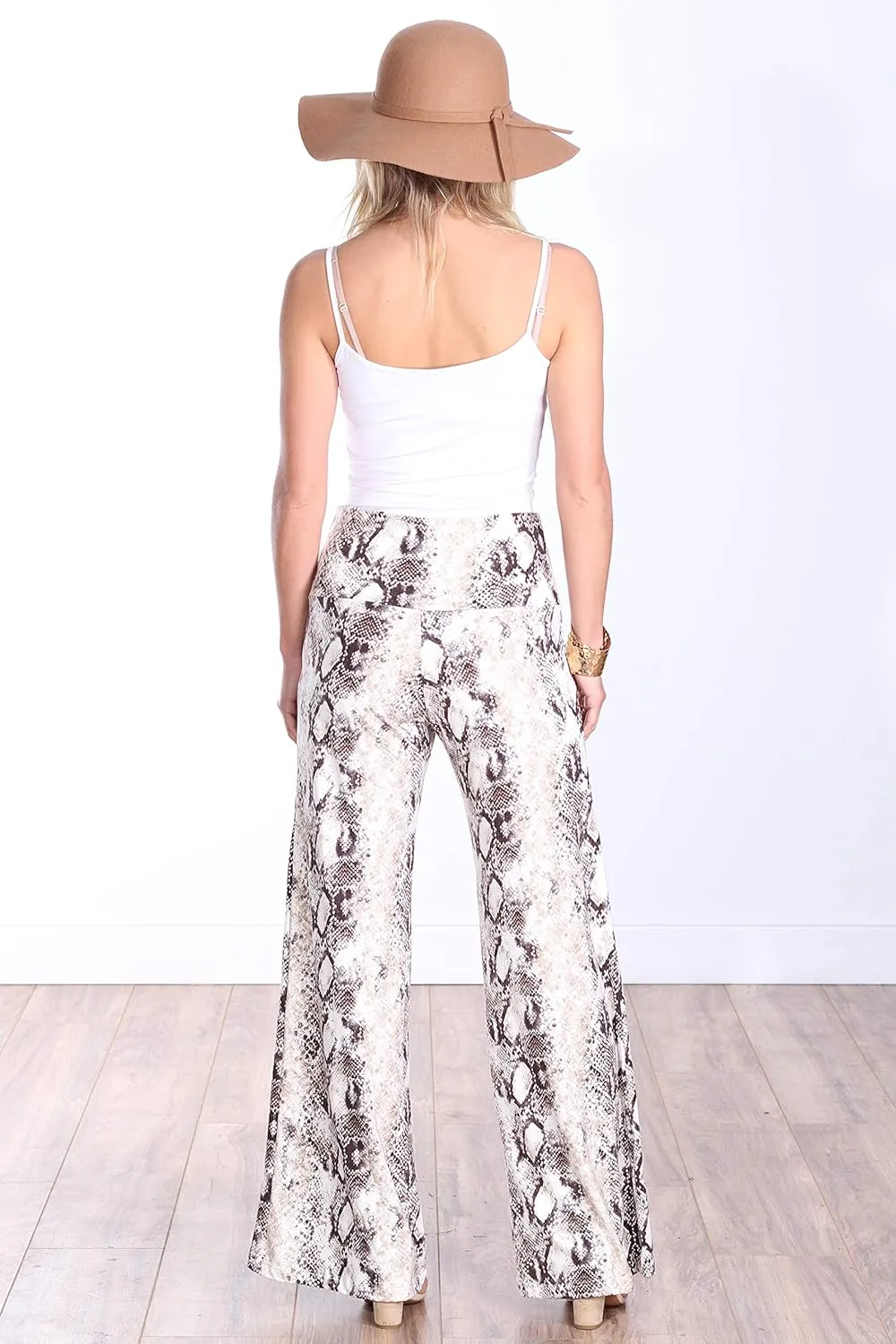 Popana Palazzo Pants for Women Casual Summer Wide Leg Beach Pants Plus Size Made in USA
