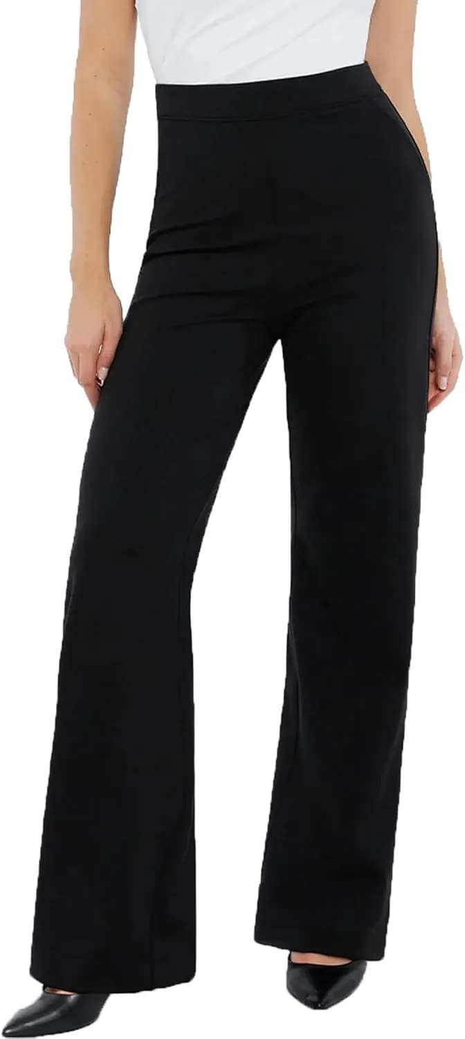 Popilush Wide Leg Pants Woman - High Waisted Dress Pants Work Office Trousers with Pockets Business Casual Outfits for Women