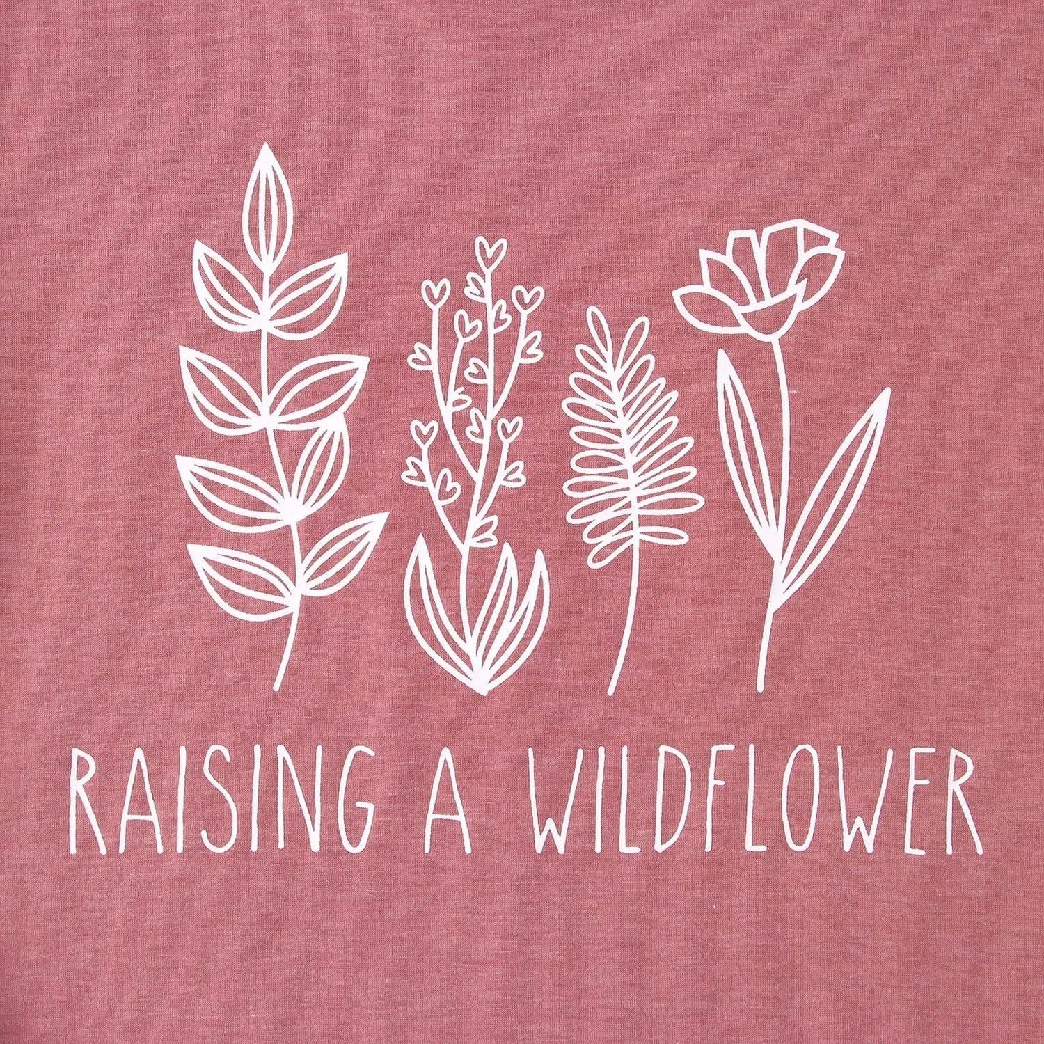 Raising A Wildflower Mommy and Me Shirts Cute Floral Graphic T-Shirt Mom and Daughter Outfits Summer Short Sleeve Tees