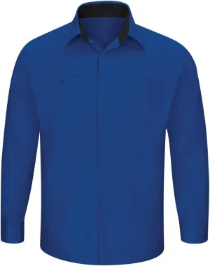 Red Kap Men's Long Sleeve Performance Plus Shop Shirt with Oilblok Technology