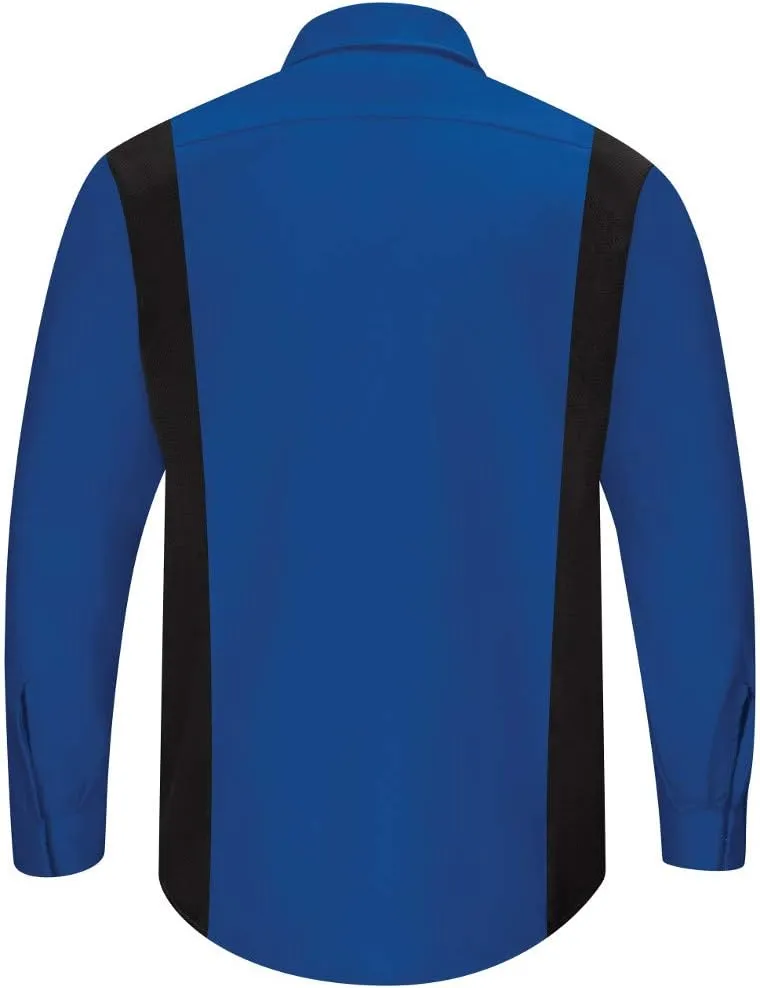 Red Kap Men's Long Sleeve Performance Plus Shop Shirt with Oilblok Technology