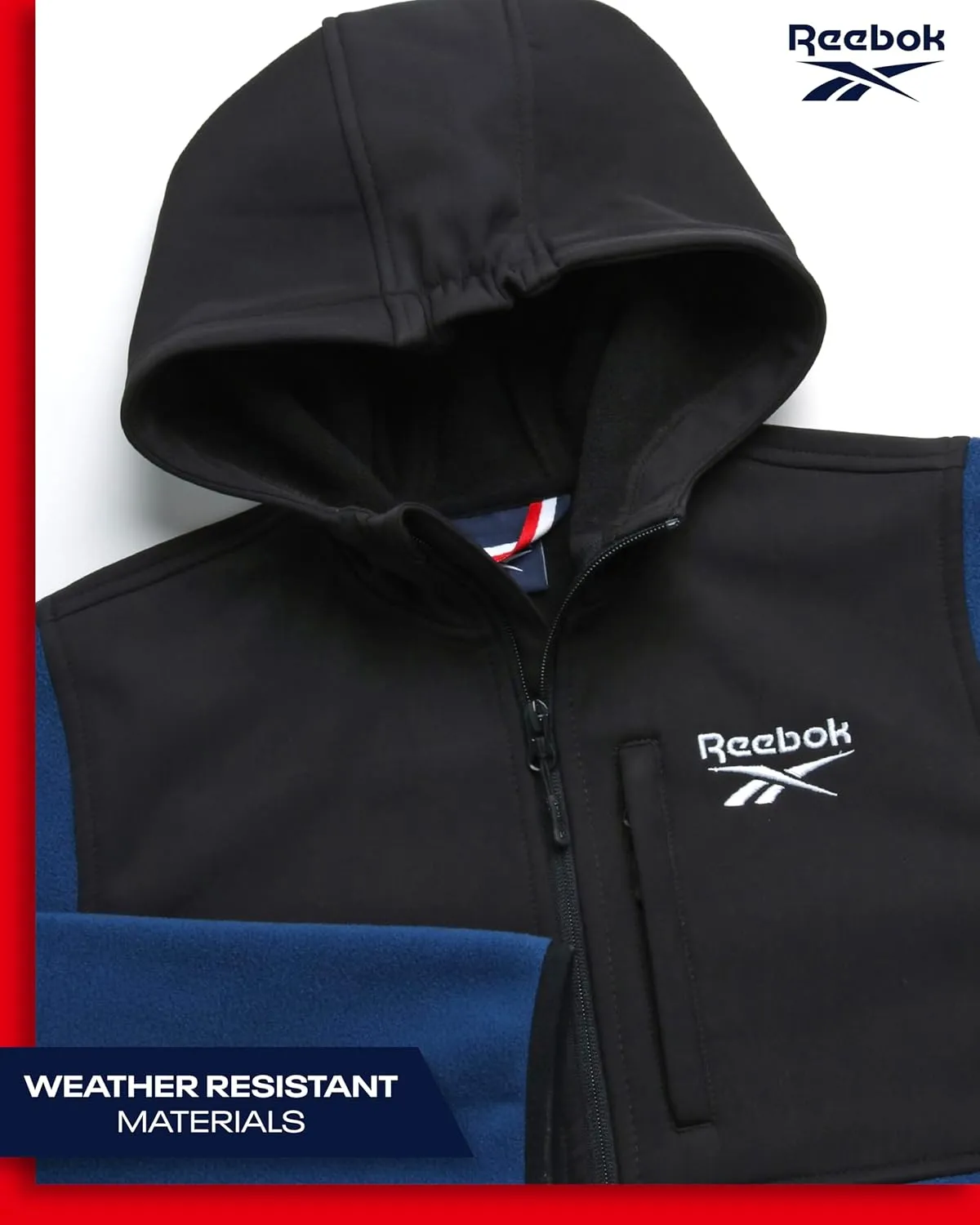 Reebok Boys' Jacket - Warm Polar Fleece Zip Up Hoodie Jacket for Boys - Lightweight Athletic Boy's Comfort Hoodie (4-20)