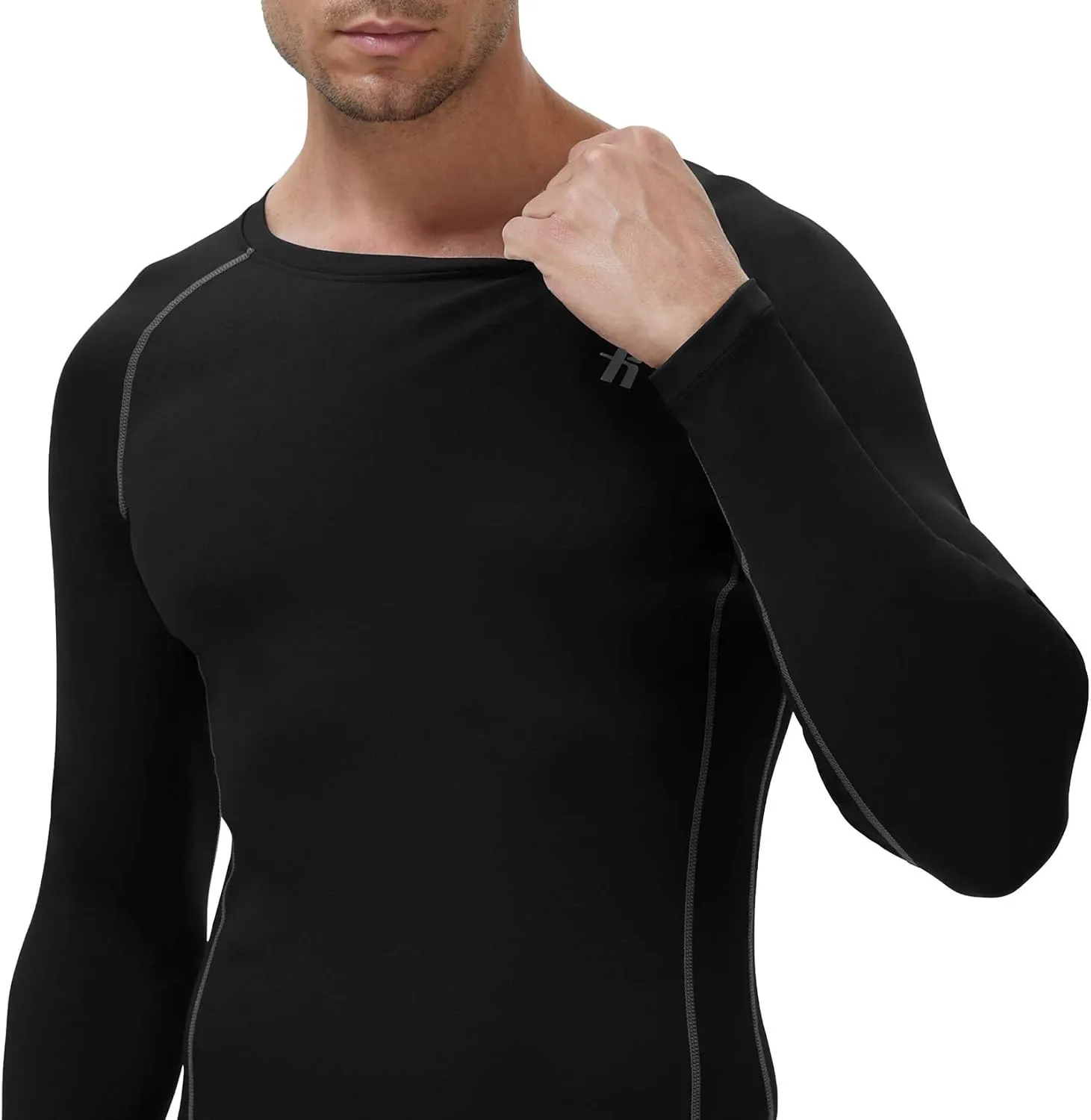 Runhit Compression Shirts for Men Long Sleeve Cool Dry Athletic Workout Tee Shirts Fishing Sun Shirts Sports Thermal Tights