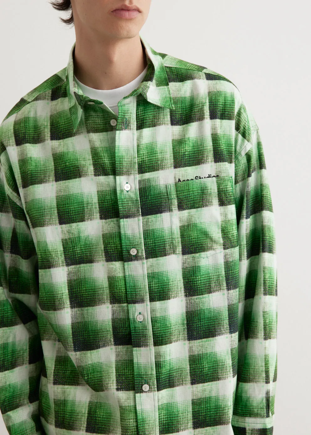 Setar Long Sleeve Printed Flannel Check Shirt