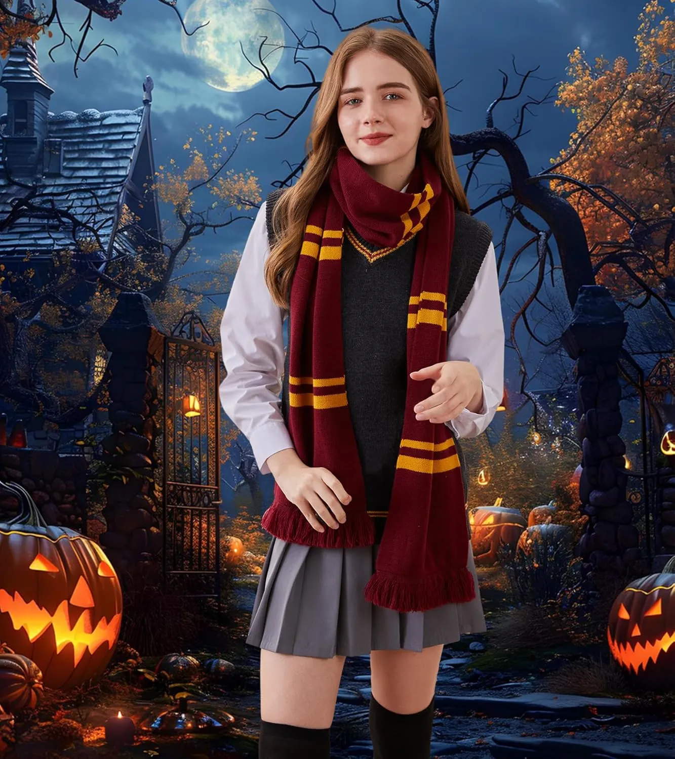 Sweater Vest Knit V-Neck Sleeveless Pullover Halloween Cosplay Costumes Cardigan Vest Waistcoat Unisex Fall Winter