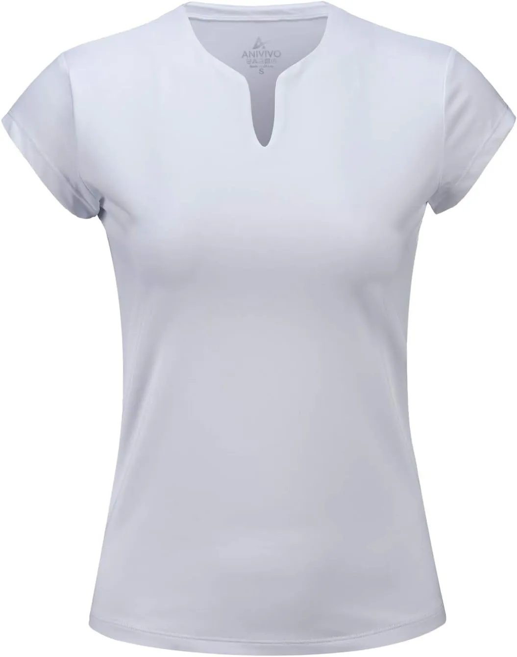 Tennis Shirts for Women Short Sleeves, Solid Golf T Shirts V-Neck Running Pickleball clothes for women
