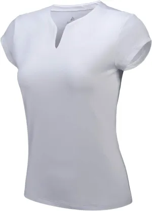 Tennis Shirts for Women Short Sleeves, Solid Golf T Shirts V-Neck Running Pickleball clothes for women