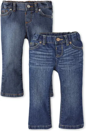 The Children's Place Baby Toddler Girls Basic Bootcut Jeans