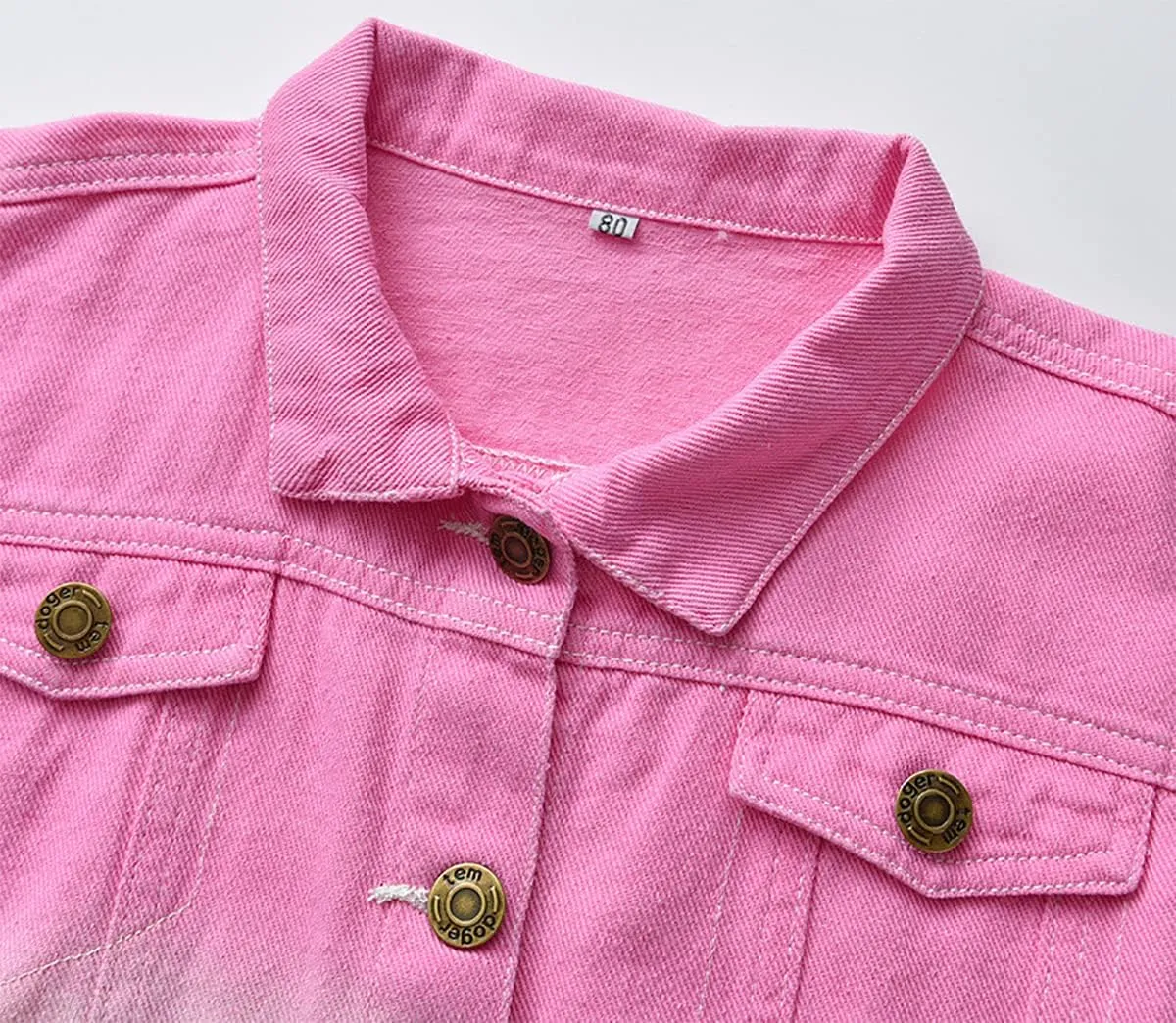 Toddler Baby Boys Girls Fall Clothes Thin Denim Jackets Kids Tie Dye Ripped Jeans Coats Button Down Outerwear