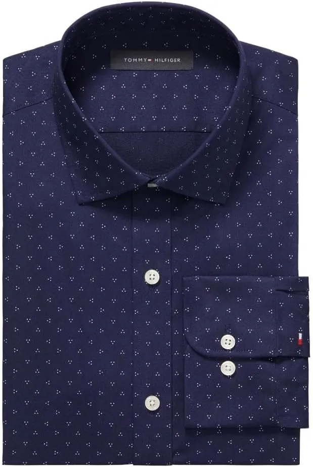 Tommy Hilfiger Men's Dress Shirt Slim Fit Twill