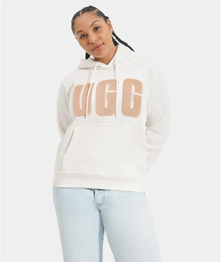 UGG Women's Rey Fluff Logo Hoodie Sweater