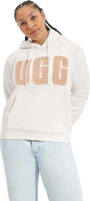 UGG Women's Rey Fluff Logo Hoodie Sweater