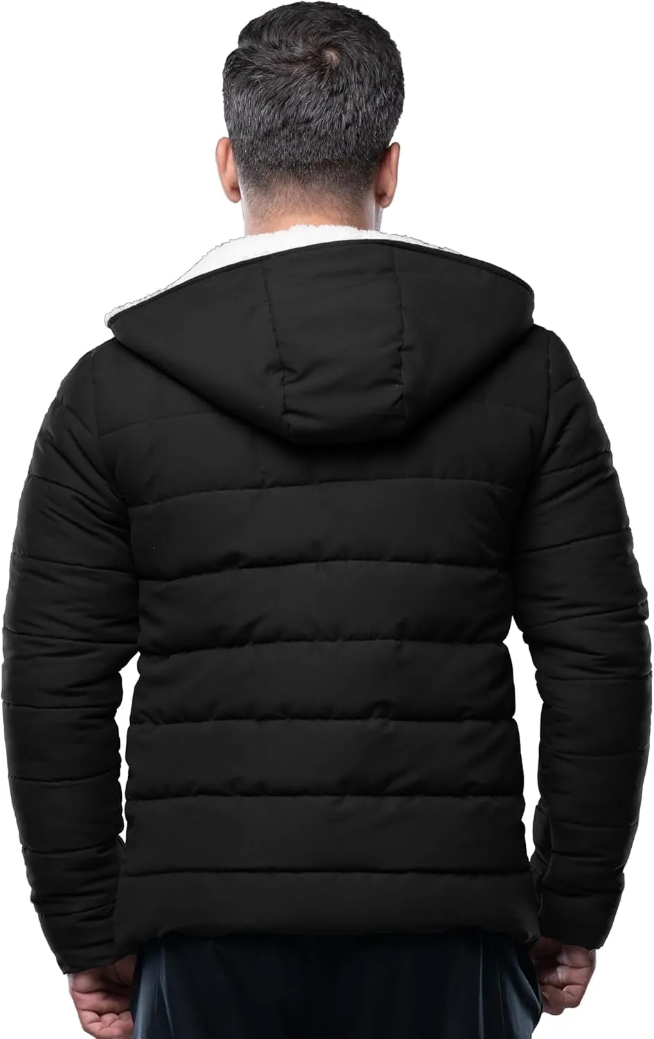 URBAN BUCK Mens Puffer Jackets Midweight Long Sleeves Windproof & Water Repellent Winter Down Recycled Bryce Men Hiking Coats