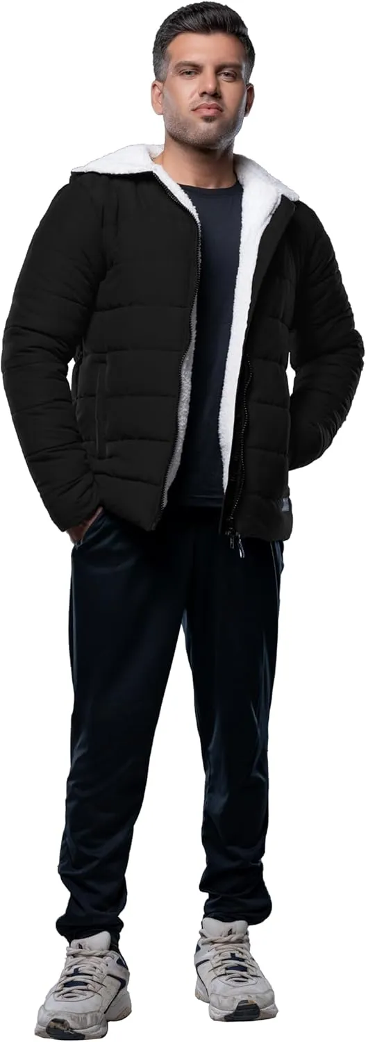 URBAN BUCK Mens Puffer Jackets Midweight Long Sleeves Windproof & Water Repellent Winter Down Recycled Bryce Men Hiking Coats