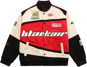 Vamtac Varsity Jacket Motorcycle Men Racing Coats Baseball Oversized Vintage Streetwear with Pocket