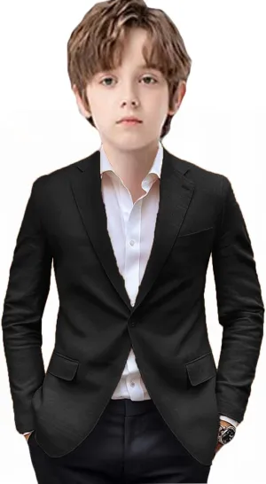 VENNYNG Boys and Kids Linen Suit Jacket Children Spring Summer Pure Color Slim Casual Kids Blazer Coat Breathable