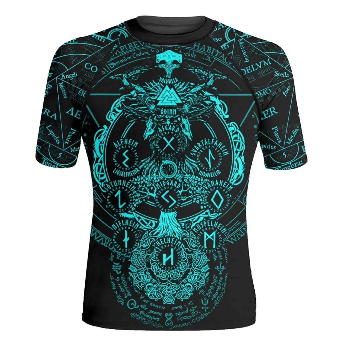 Viking Valhalla Logo Short Sleeve Rash Guard