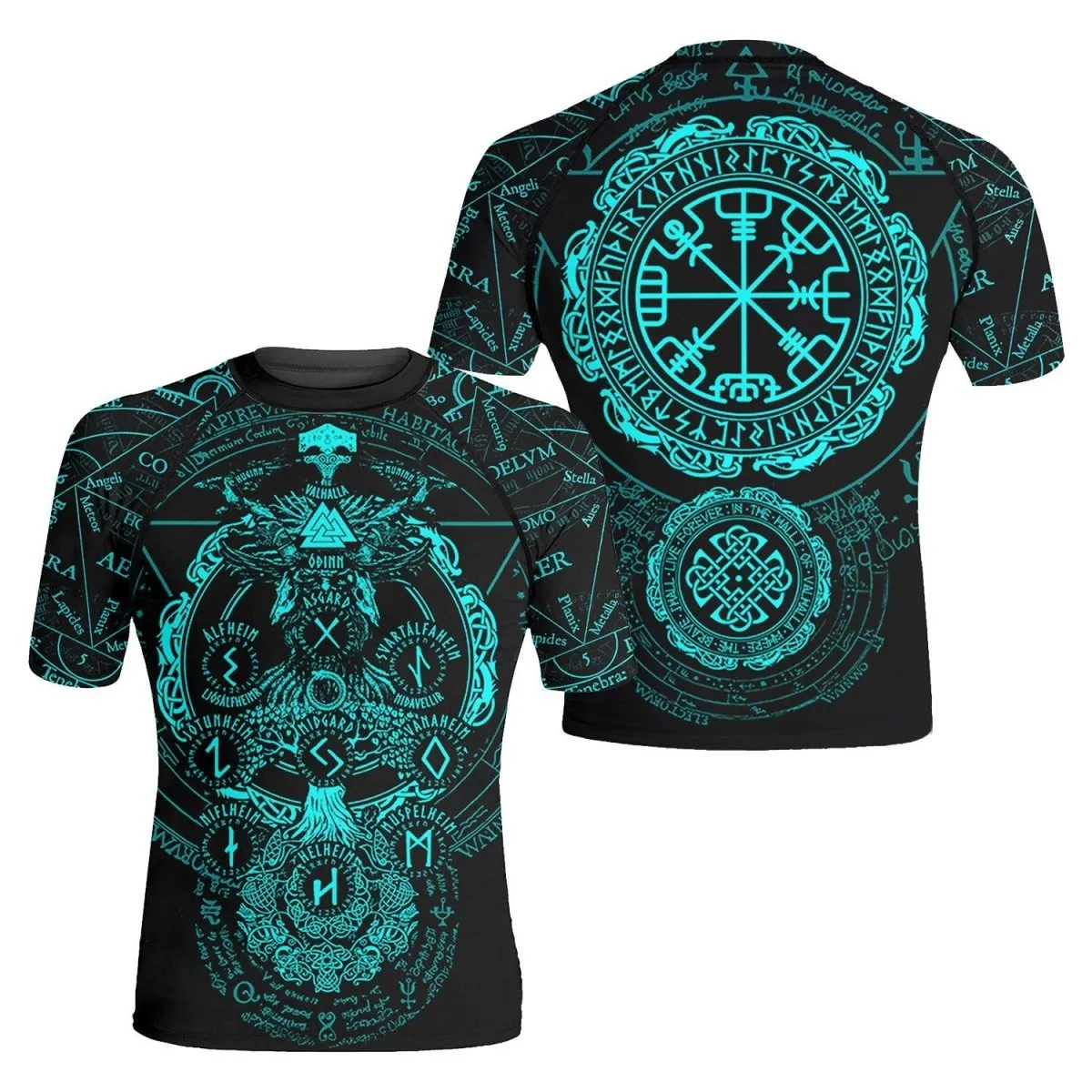 Viking Valhalla Logo Short Sleeve Rash Guard