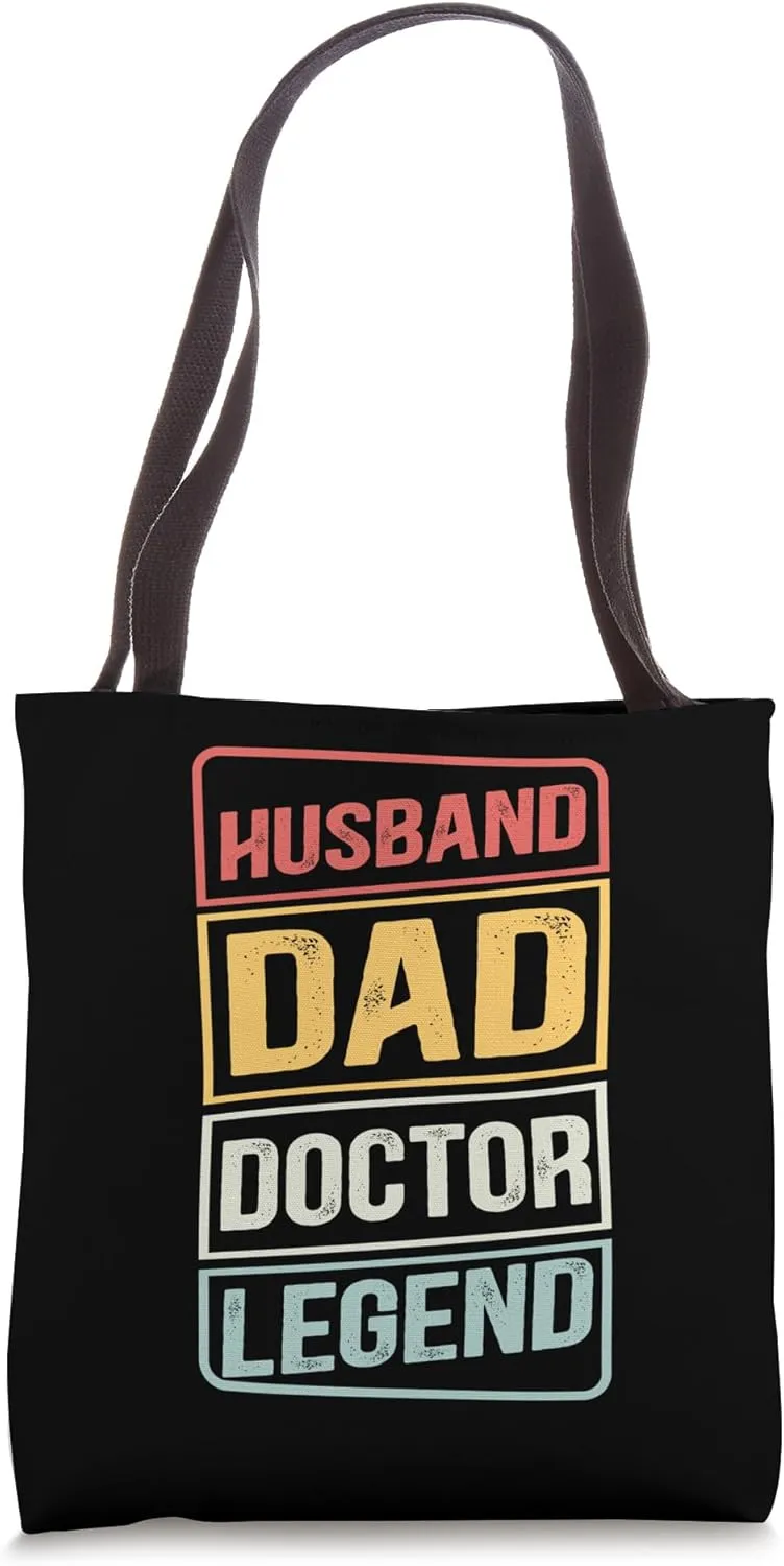 Vintage Husband Dad Doctor Legend retro funny Father's Day Tote Bag