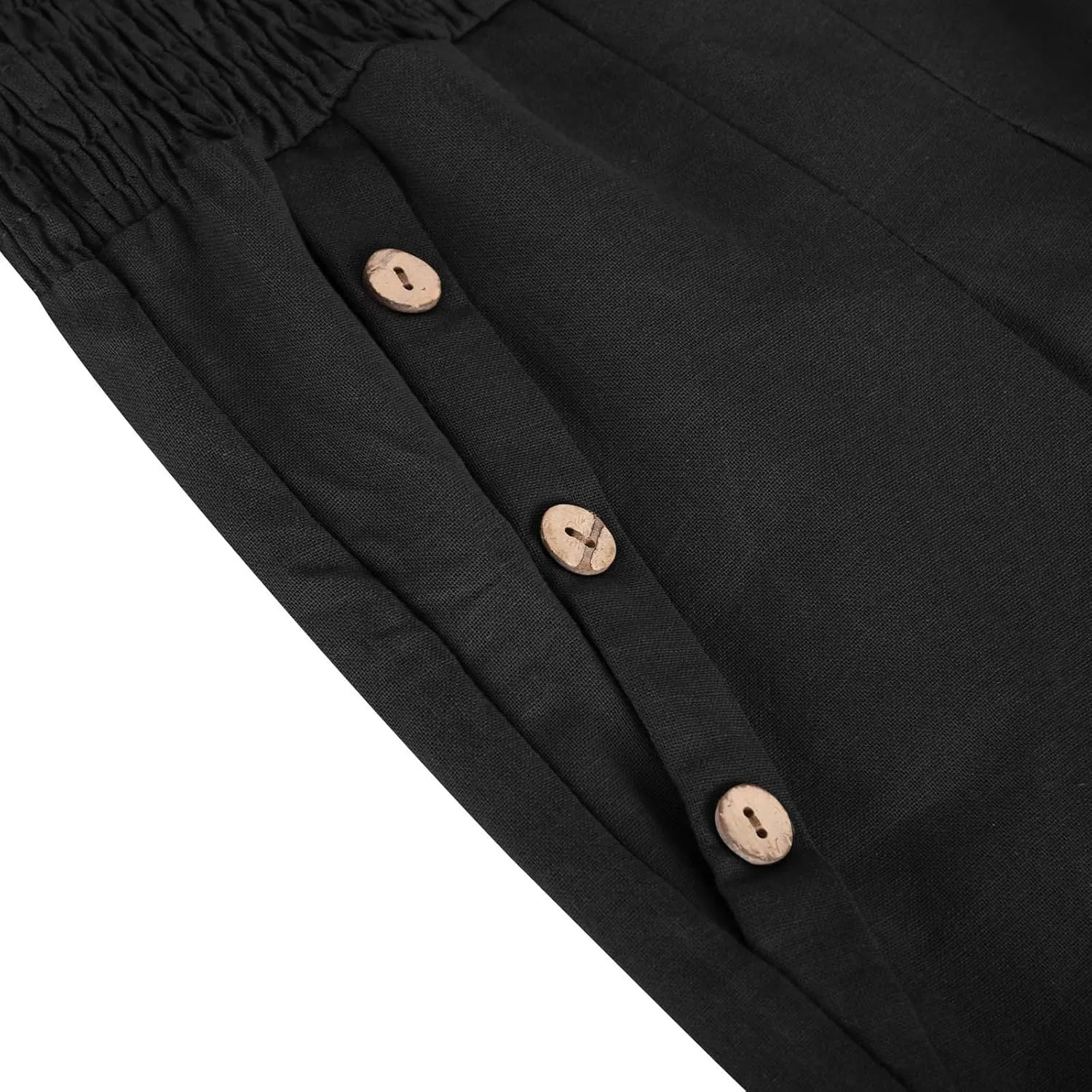 Wide Leg Pants Women Comfy Flowy Cotton and Linen Trousers Summer High Waisted Straight Palazzo Pants with Pockets 2024