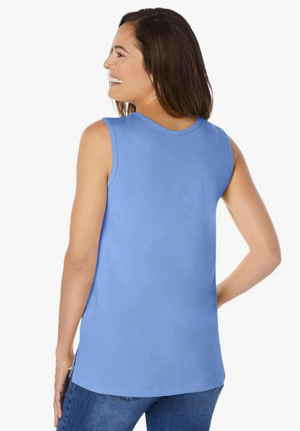 Woman Within Plus Size Perfect Scoopneck Tank (Petite Available)